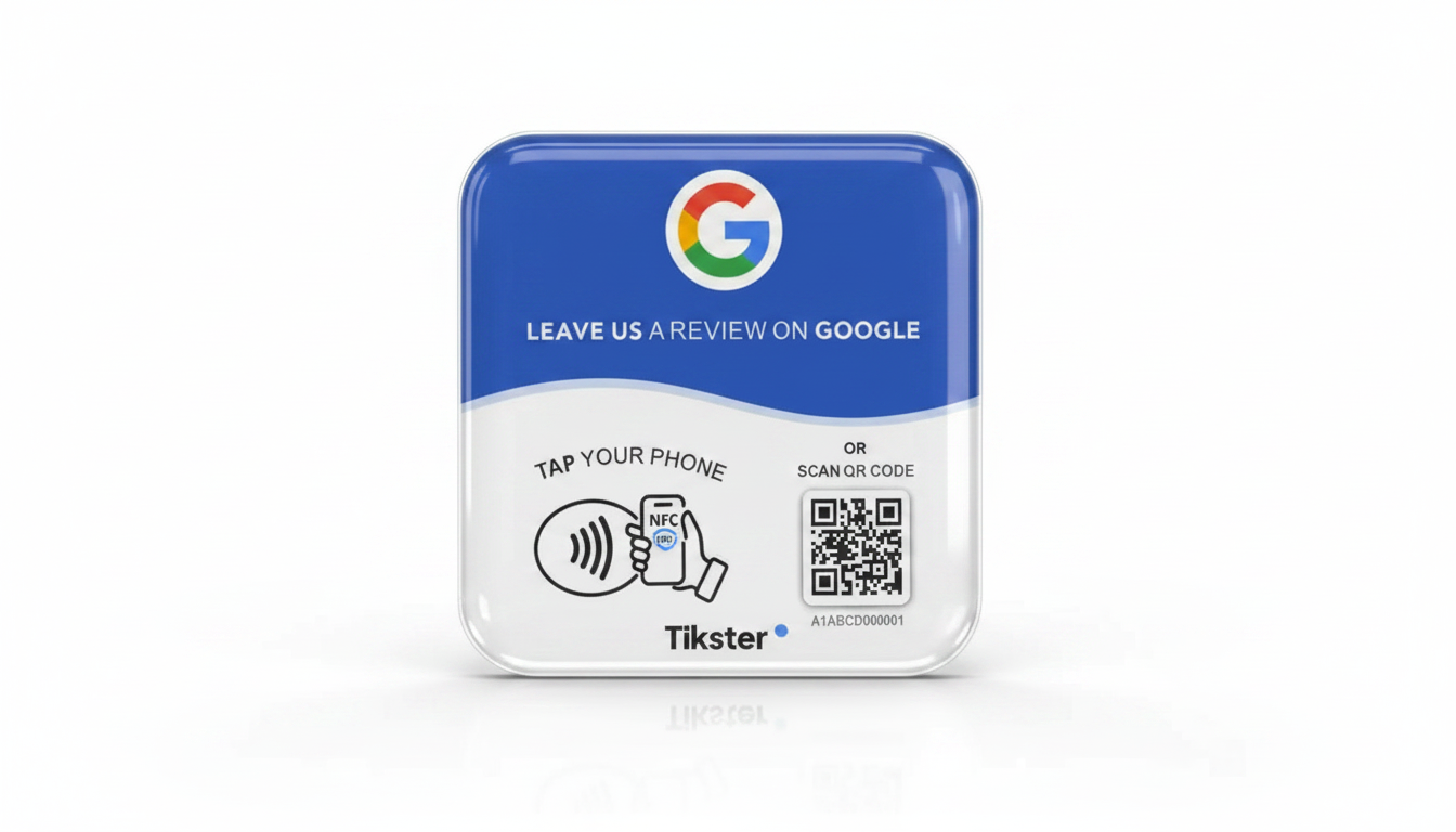 Tikster Google review sticker Team pack